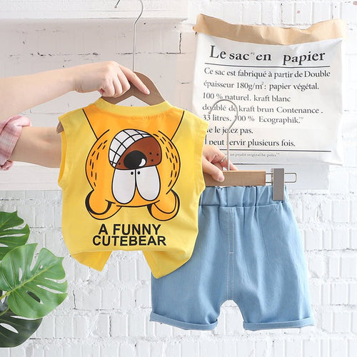 Children's Clothing Boys Vest Suit Summer - RICALOUX