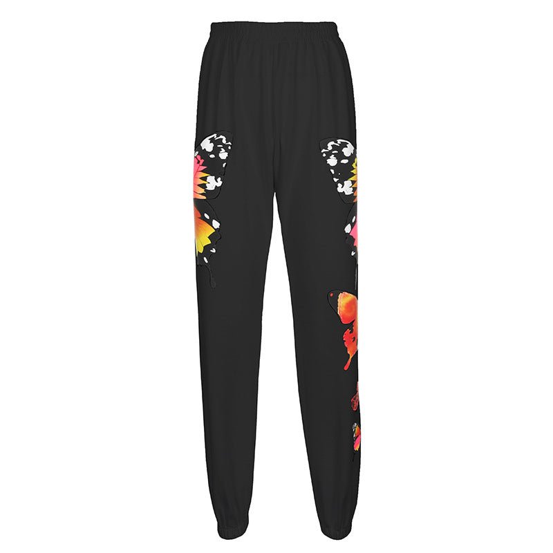 Butterfly print sweatshirt sweatpants - RICALOUX
