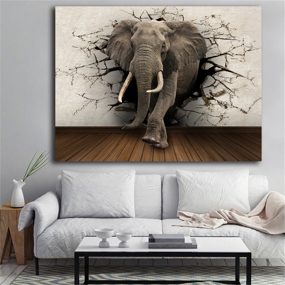 Creative Home Decor Elephant Canvas Painting - RICALOUX