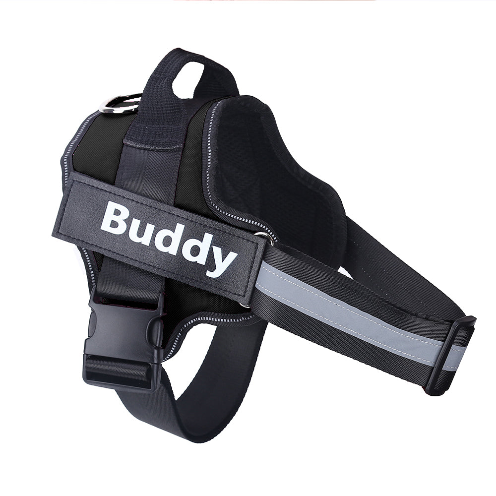 Personalized Dog Harness NO PULL Reflective Breathable Adjustable Pet Harness Vest For Small Large Dog Custom Patch Pet Supplies by Ricaloux