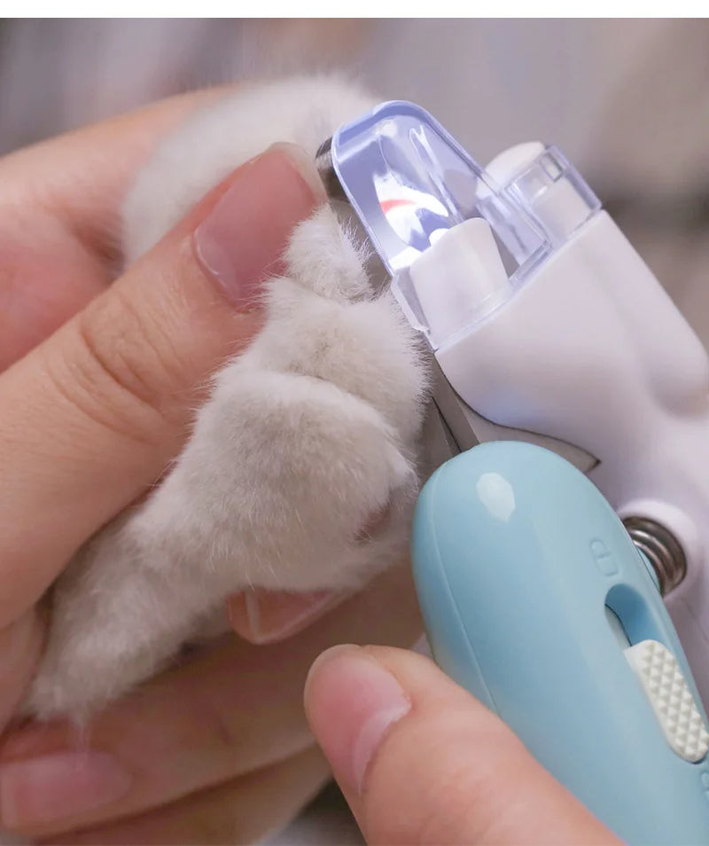Pet Nail Clippers Dog Nail Clippers Cat Nail Clippers LED Electric Nail Grinder Pet Supplies LED Light Pet Nail Clippers by Ricaloux
