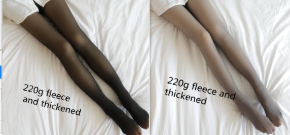 Fake Translucent Plus Size Leggings Fleece Lined Tights Fall And Winter Warm Fleece Pantyhose Women Fleece Lined Pantyhose Thermal Winter Tights - RICALOUX