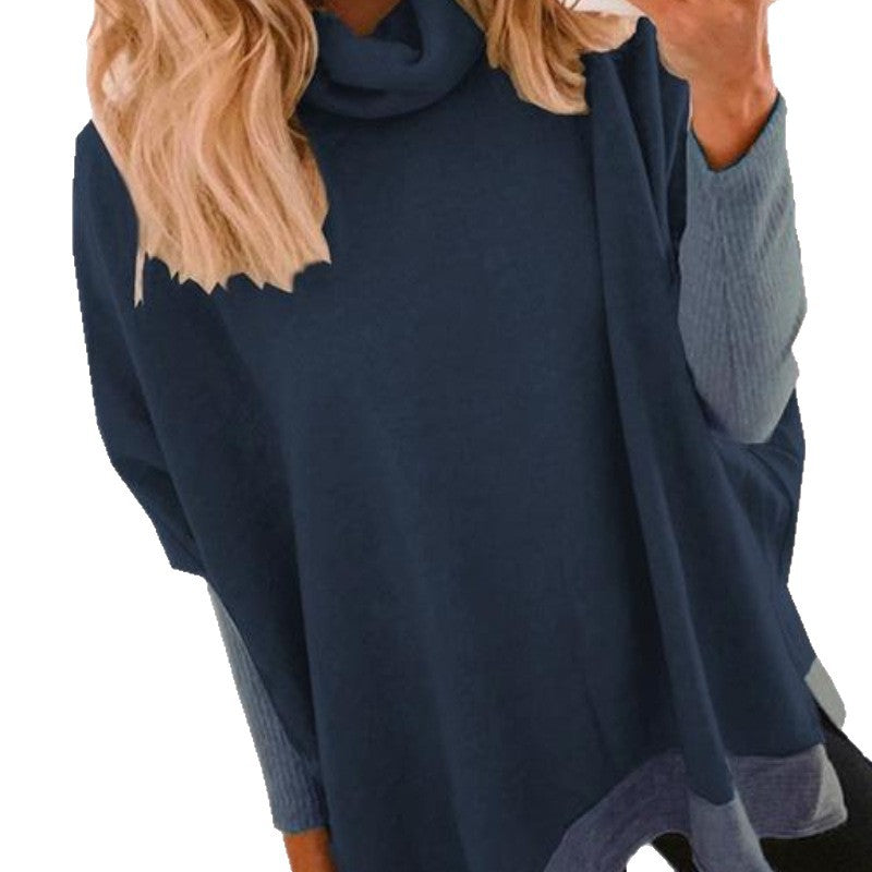 Women's High Neck Knitted Sweater Loose Sweatshirt by Ricaloux