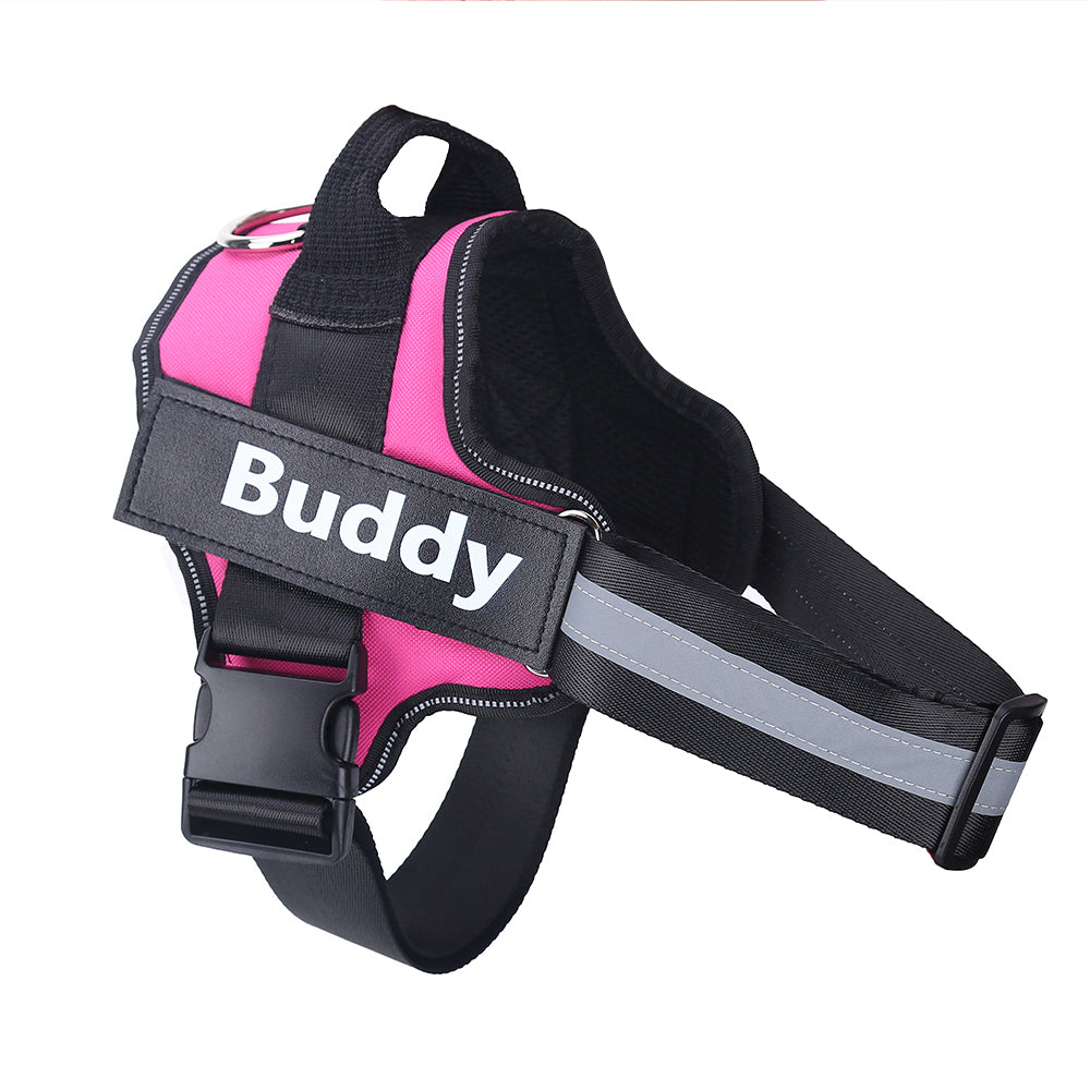 Personalized Dog Harness NO PULL Reflective Breathable Adjustable Pet Harness Vest For Small Large Dog Custom Patch Pet Supplies by Ricaloux