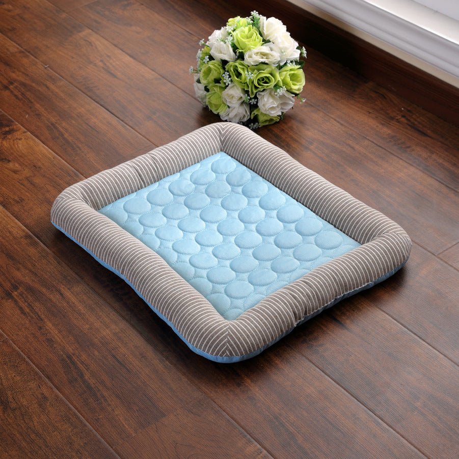 Pet Cooling Pad Bed For Dogs Cats Puppy Kitten Cool Mat Pet Blanket Ice Silk Material Soft For Summer Sleeping Blue Breathable - RICALOUX