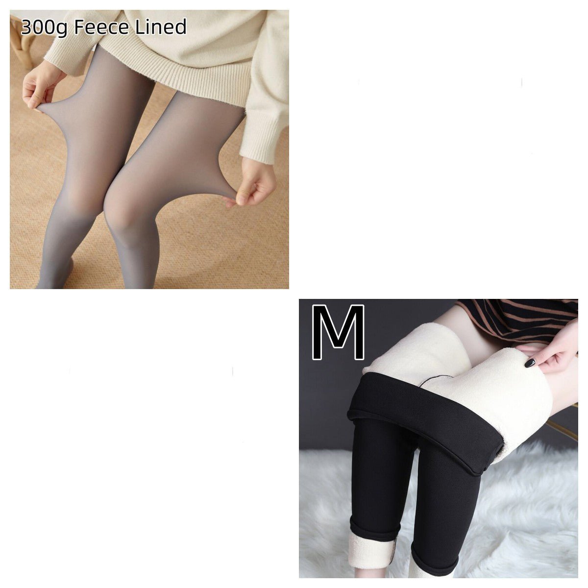 Fleece-lined Thickened Sheer Tights Leggings Transparent One-piece Pantyhose Superb Fleshcolor Pantynose - RICALOUX