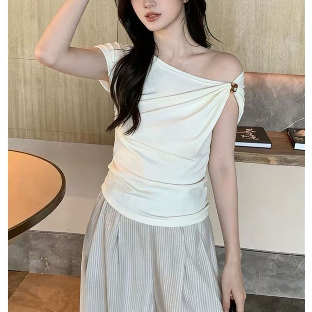 Slim-fit Cropped Top New Short-sleeve Style – Premium 0 | RICALOUX