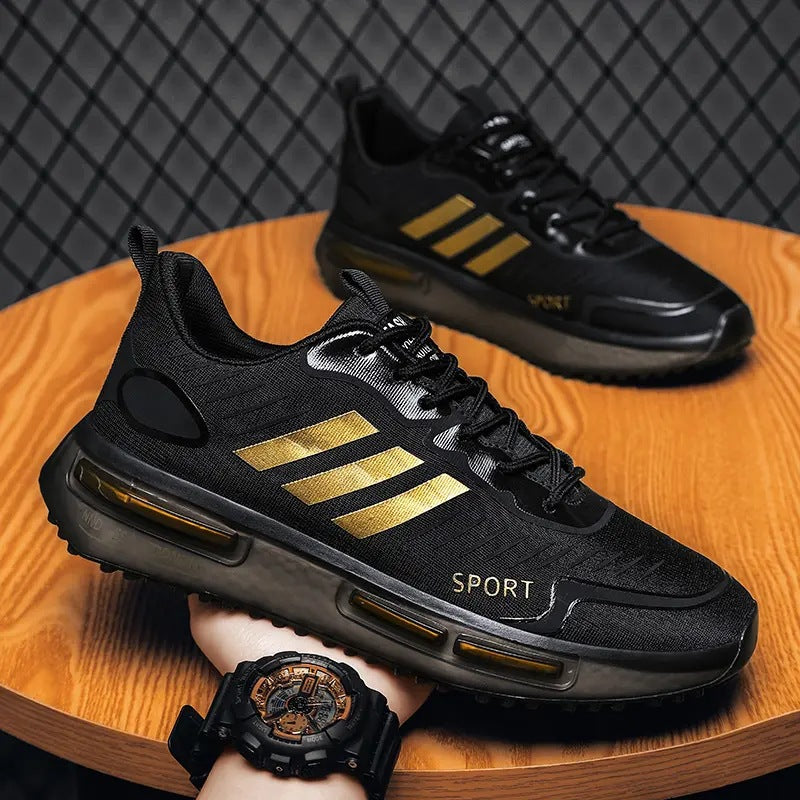 Air Cushion Sports Shoes Men Lace-up Sports Sneakers Outdoor Breathable Casual Shoes Walking by Ricaloux