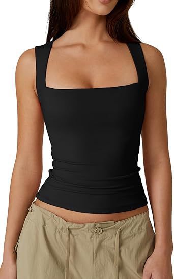 Basic Fitted Sleeveless Tank Top For Women by Ricaloux