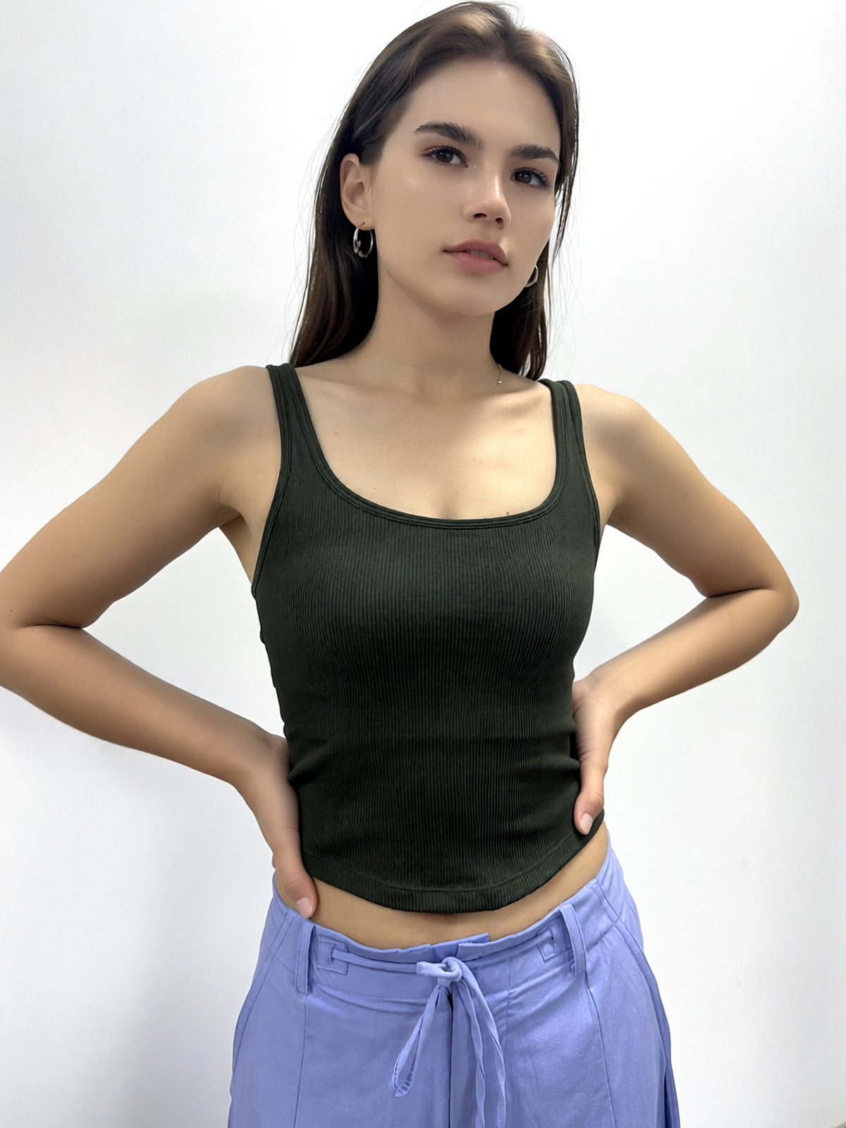 Women's Sleeveless Fashionable Unique Sports Casual Thin Strap Hollow Back Crop Backless Tank Top With Built-in Bra Pads – Premium 4 | RICALOUX