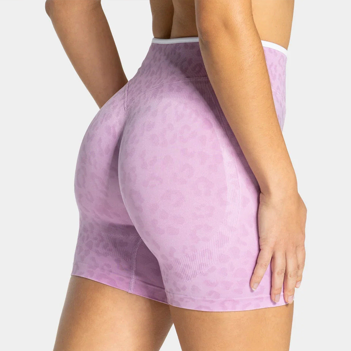 Quick-dry Seamless Yoga Shorts With High Elasticity, Tummy Control, Color-blocked High Waist, Butt-lifting Design, Tight Fit, Suitable For Outdoor Wear, Running And Peach-shaped Hip Fitness Shorts – Premium 4 | RICALOUX