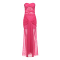 Spring New Women's Bra Line Neck Perspective Tie Up Dress - RICALOUX