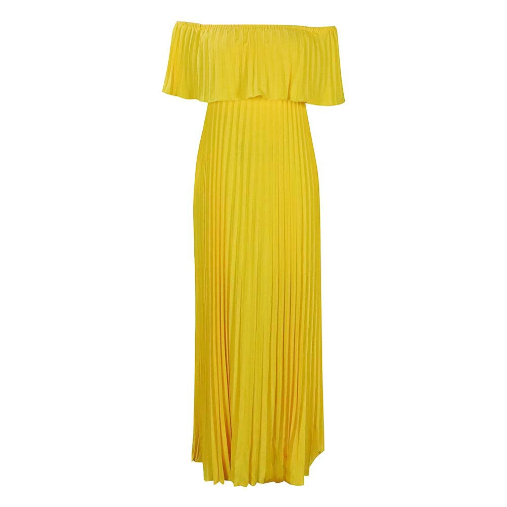 Springs New Sexy Off-shoulder Pleated Dress – Premium 0 | RICALOUX