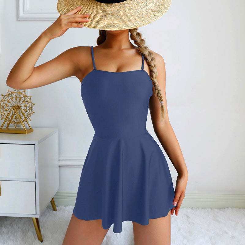 Beach Vacation Swimsuit And Strapless Beach Dress Two-Piece Set – Premium 0 | RICALOUX