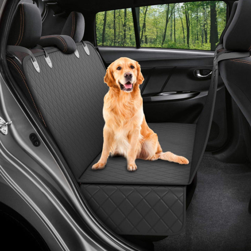 Dog Car Seat Cover View Mesh Pet Carrier Hammock Safety Protector Car Rear Back Seat Mat With Zipper And Pocket For Travel by Ricaloux