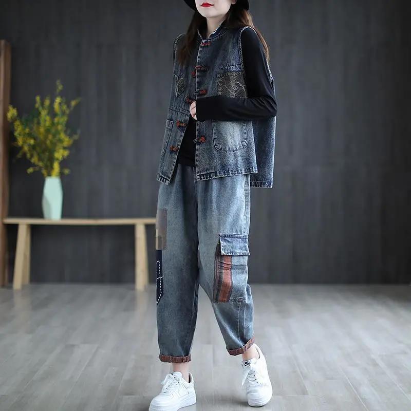 Autumn New Arrival Artistic Vintage Ethnic Style Waistcoat by Ricaloux