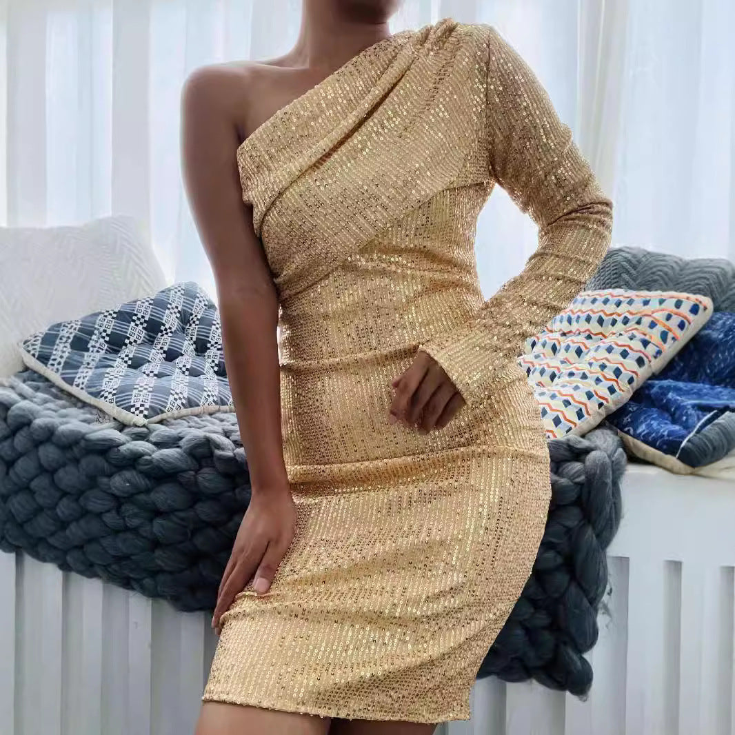 European And American Style Chic Commuter Sequined Pullover Bohemian Dress – Premium 0 | RICALOUX