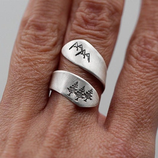 Mountain forest opening adjustable ring - RICALOUX