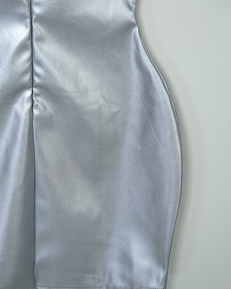 Patent leather nightclub dress - RICALOUX
