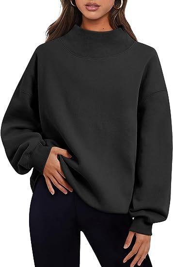 Casual Style Fleece Shirt Thick Half Turtleneck Loose Women's Sweater - RICALOUX