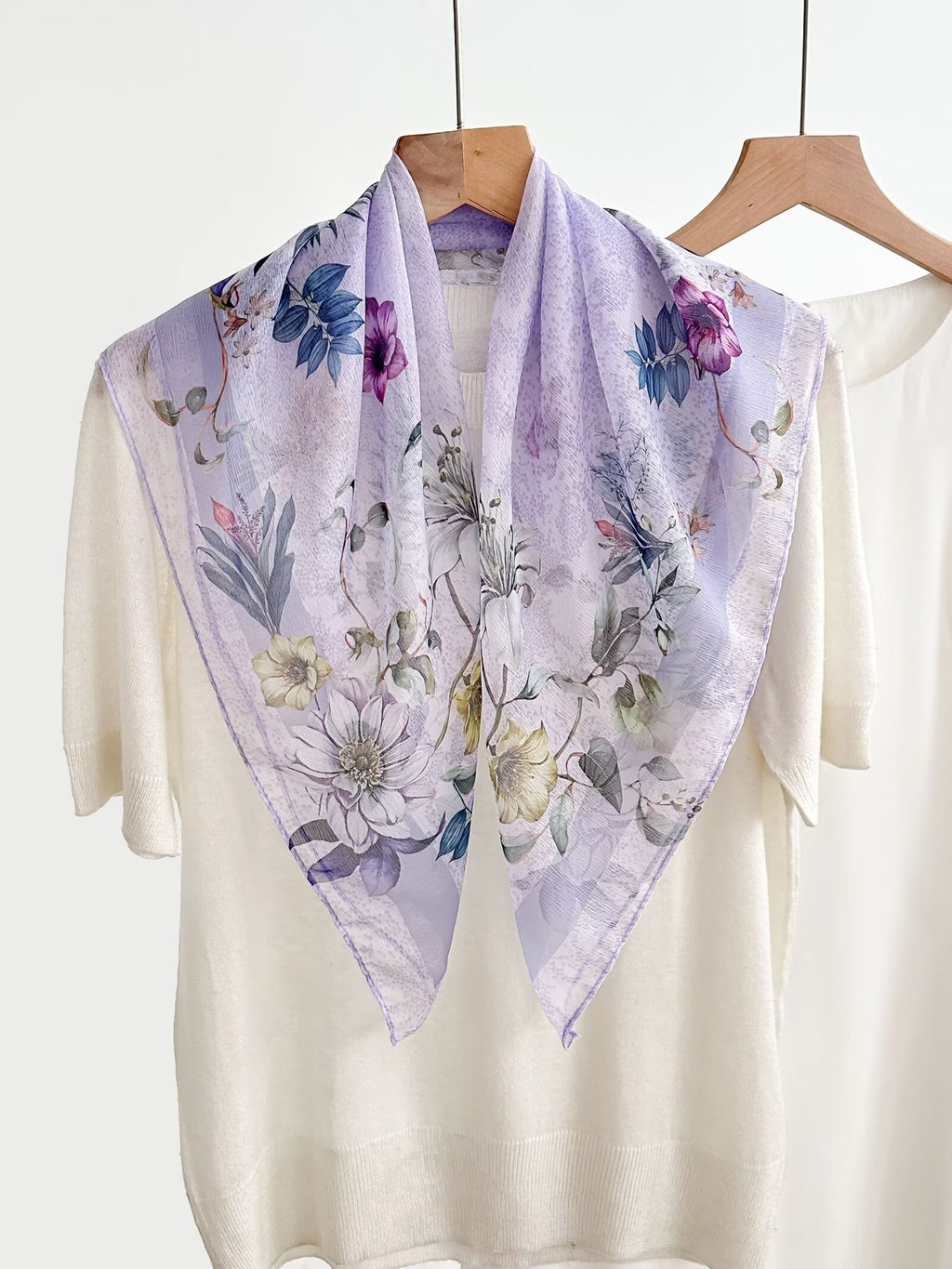New Breathable Versatile Silk Chiffon Scarf For Women, Also Usable As A Shawl by Ricaloux