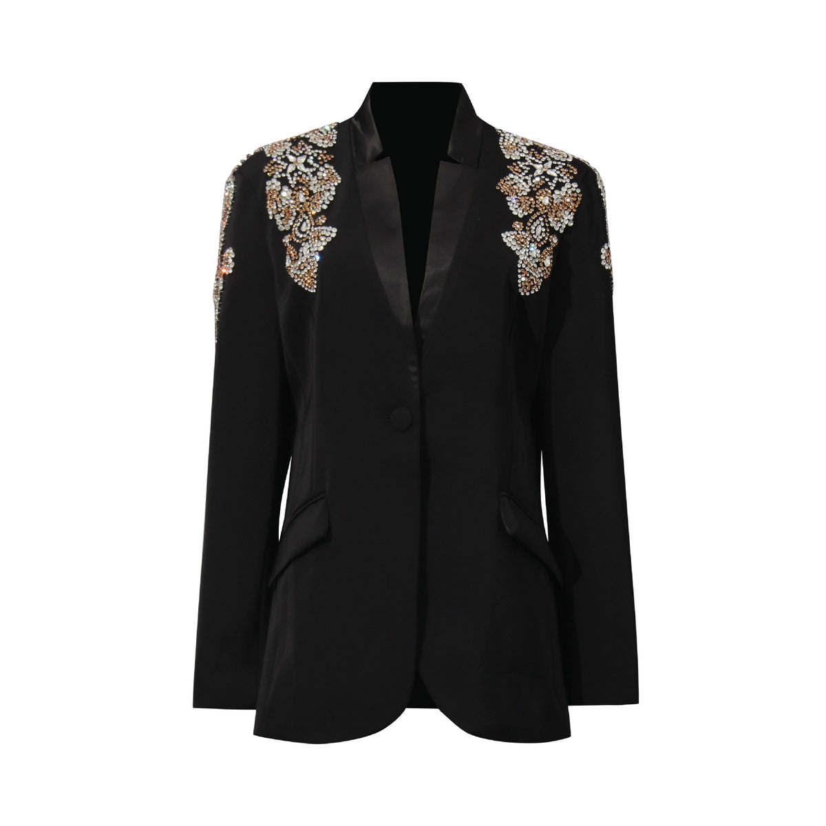 Heavy-duty Diamond-embellished Womens Blazer – Premium 0 | RICALOUX