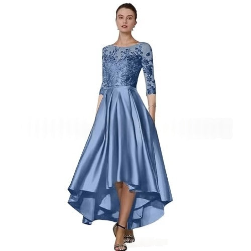 Lace Mid-sleeve Long Evening Gown Long Party Dress For Balls And Events by Ricaloux