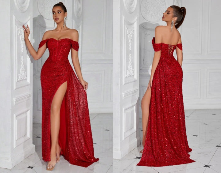 Best-selling Beaded Strapless Sexy Dress For Women – Premium 0 | RICALOUX