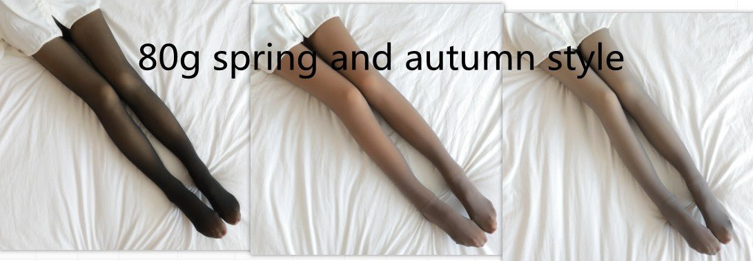 Fake Translucent Plus Size Leggings Fleece Lined Tights Fall And Winter Warm Fleece Pantyhose Women Fleece Lined Pantyhose Thermal Winter Tights - RICALOUX