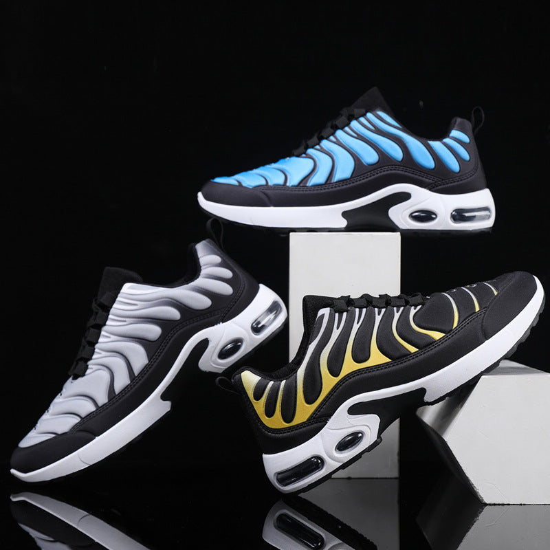 Color-blocked Sneakers Men Personalized Fashion Lace Up Air Cushion Sports Shoes Casual Outdoor Running Walking Shoes – Premium 4 | RICALOUX