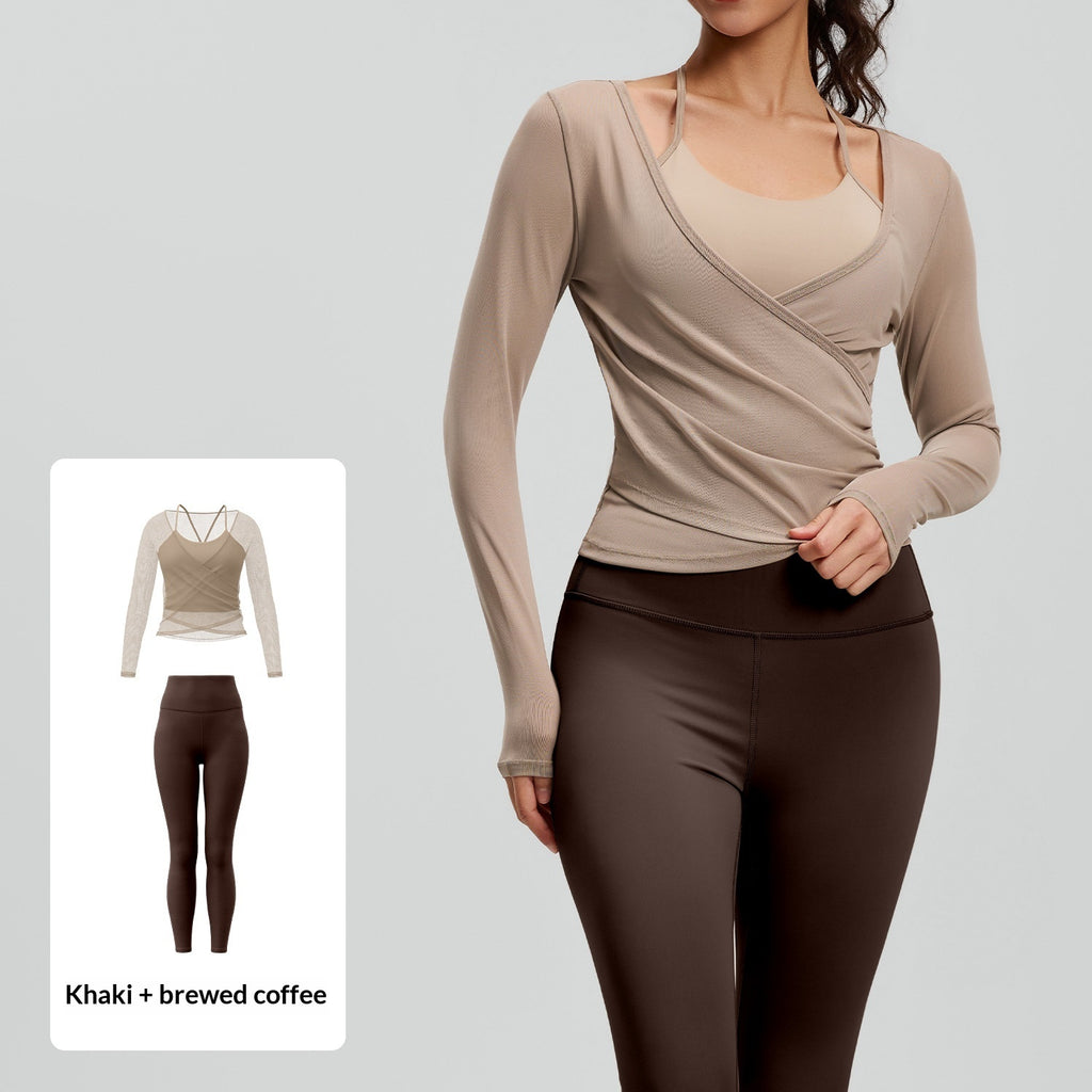 Mesh Breathable Sports High-Waisted Butt-Lifting Yoga Set For Women by Ricaloux