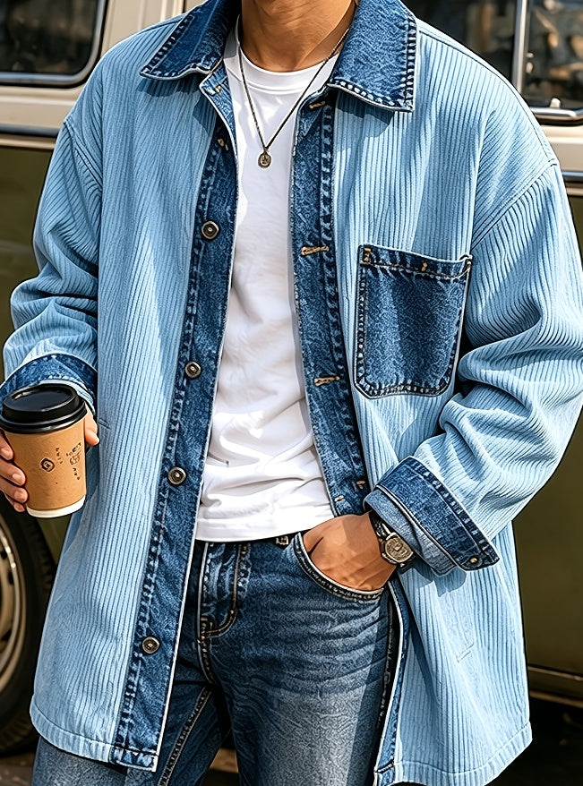 Design-inspired Denim Patch Lapel Coat – Premium 0 | RICALOUX