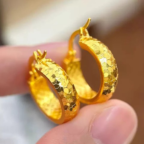 Crushed Ice Earrings For Women Ear Jewelry by Ricaloux