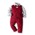 Top and Top Boys Gentleman Clothing Set Cotton Long Sleeve Bowtie Shirt+Waistcoat+Pants 3Pcs Suit Kids Boy Casual Clothes Set by Ricaloux