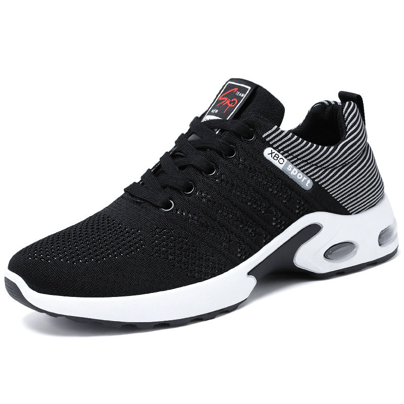 Fashion Mesh Shoes With Striped Design Men Outdoor Breathable Lace-up Sneakers Csual Lightweight Running Sports Shoes For Men – Premium 4 | RICALOUX