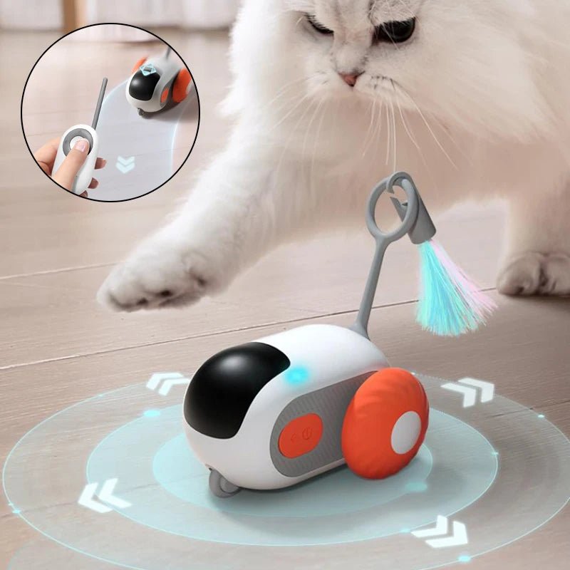 Remote Control Interactive Cat Car Toy USB Charging Chasing Automatic Self-moving Remote Smart Control Car Interactive Cat Toy Pet Products - RICALOUX