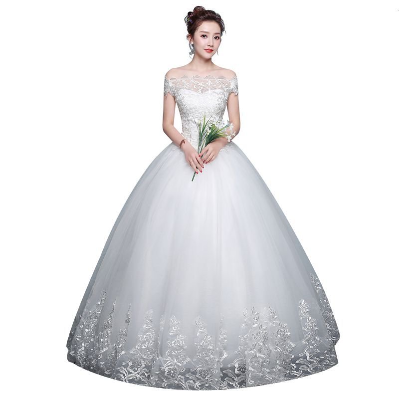 Qidi wedding dress shoulder wedding dress - RICALOUX