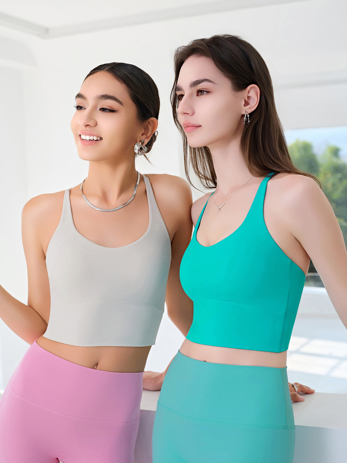 New Women's Sports Cami Tank Top For Outer Wear, Built-in Fixed Padding, Shockproof For Workouts, Crisscross Back Yoga Bra by Ricaloux