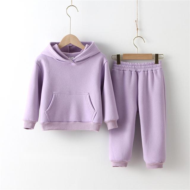 Children Clothes Kids Suit Warm Sweater Girl Fleece Hoodies - RICALOUX