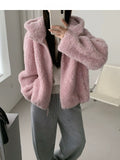 Women's Sheepskin Fur Coat - Warm Winter Long Jacket with Soft Leather Exterior and Plush Lining by Ricaloux