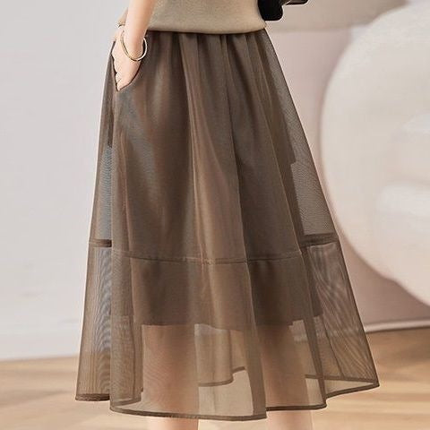 New Thin Ice-silk Knit Two-piece Set Dress by Ricaloux