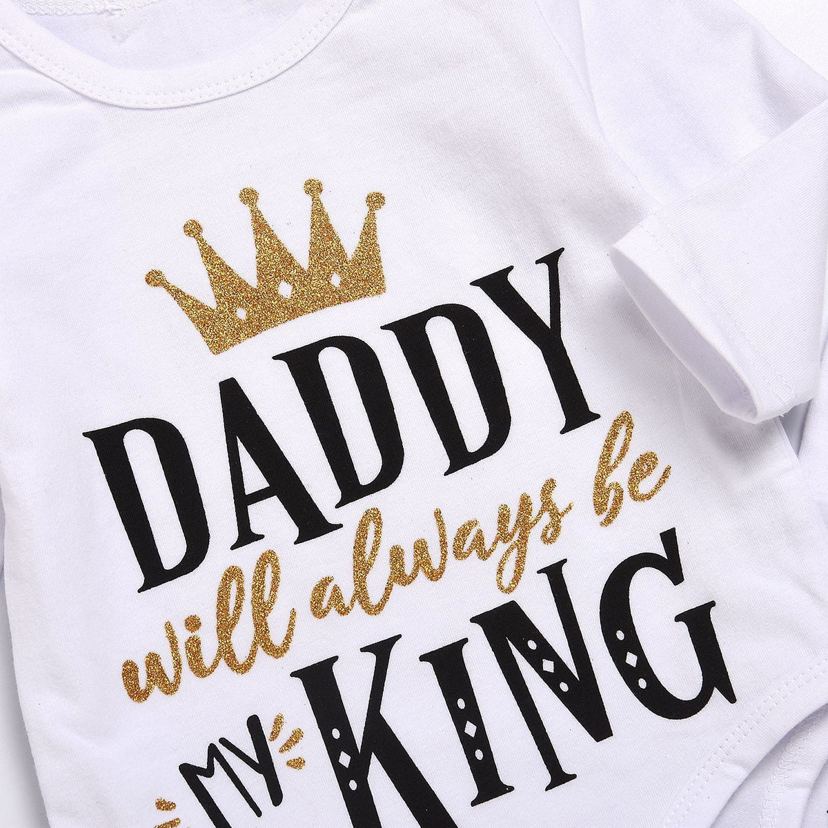 New Baby boys Clothing Set Tops Romper +Crown Pants - RICALOUX