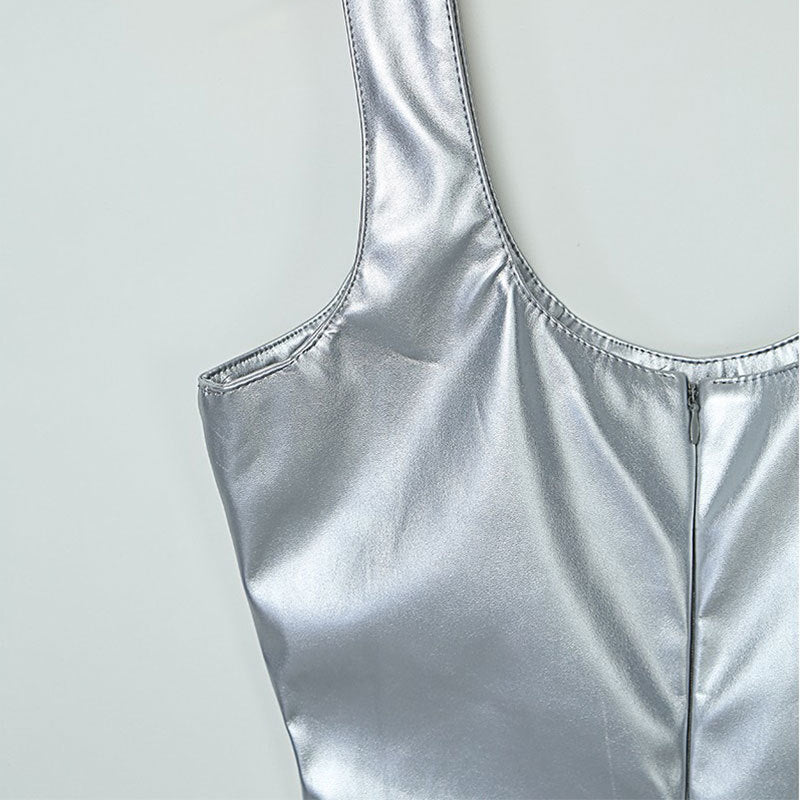 Patent leather nightclub dress - RICALOUX
