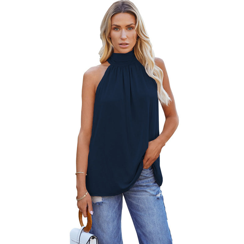 Womens Sleeveless Lace-up Vest by Ricaloux
