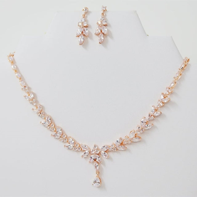 Wedding Dress Jewelry Set For Women Delicate And Shiny by Ricaloux