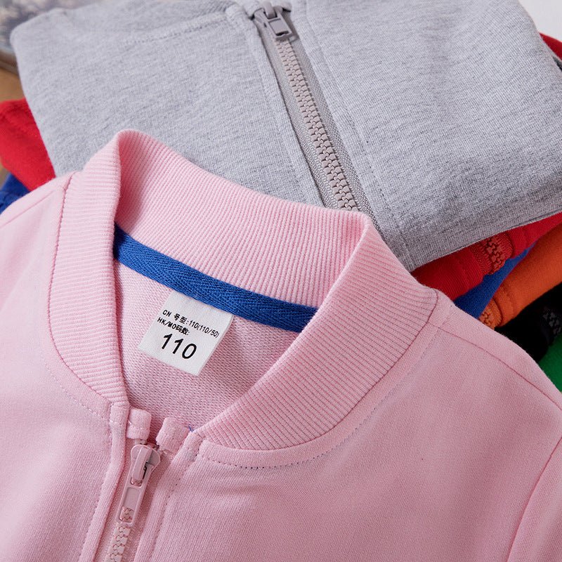 Children's Autumn Clothing Boys And Girls Zipper Sweater Coat Casual Sports Top - RICALOUX