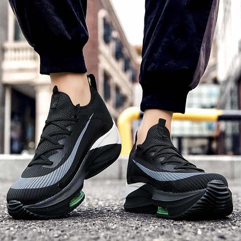 Air Cushion Sports Shoes Men Personalized Fashion Breathable Lace Up Knit Sneakers Casual Outdoor Running Walking Shoes – Premium 4 | RICALOUX
