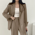 Womens Solid-color Loose-fitting Korean-style Versatile Blazer – Premium 0 | RICALOUX