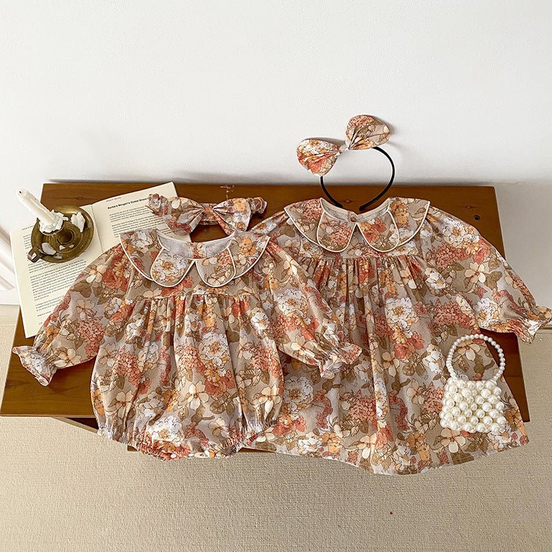 Clothes For Babies Baby Girl Doll Collar Lace Romper - RICALOUX