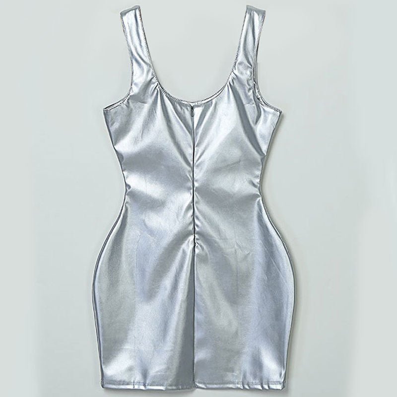 Patent leather nightclub dress - RICALOUX